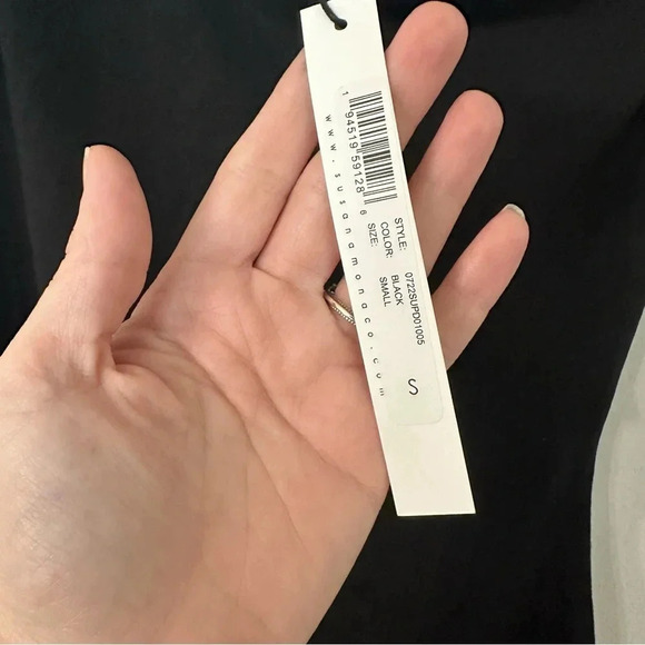 Susana Monaco One Shoulder Bodycon Dress in Black Women's Knee Length Size S NWT - Picture 8 of 10